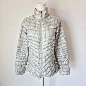 The North Face Thermoball Trekker Puffer Jacket Zip-Up Lightweight Grey